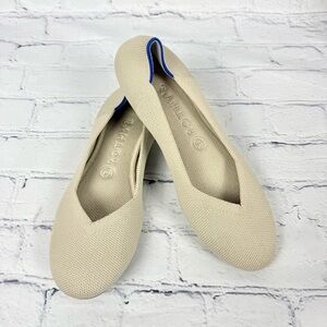 Rothy's Rounded Toe Women's Ballet Flats Ecru Size 8